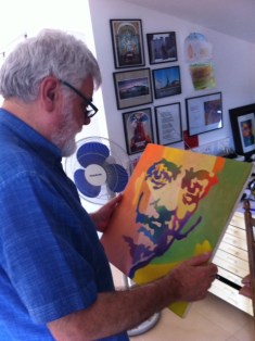 El mirall. Pintor mira a pintor. Ministral davant un retrat de Dalí.