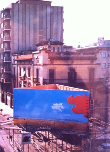 La bastida a la Plaça de la Palmera (1984).