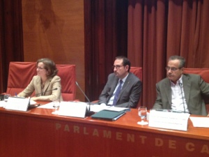 Ramon Espalader, compareixent en comissió al Parlament