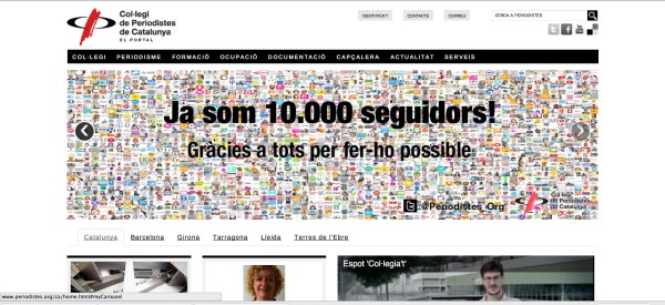 Portal del Col·legi de Periodistes de Catalunya